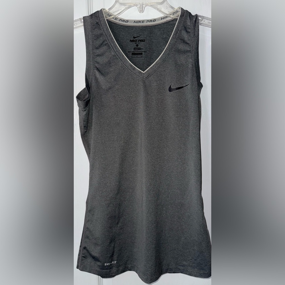 Nike Pro Grey Athletic Tank Top Size S